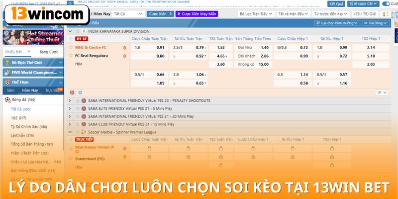 Lý do dân chơi chuyên nghiệp luôn chọn soi kèo tại 13win bet