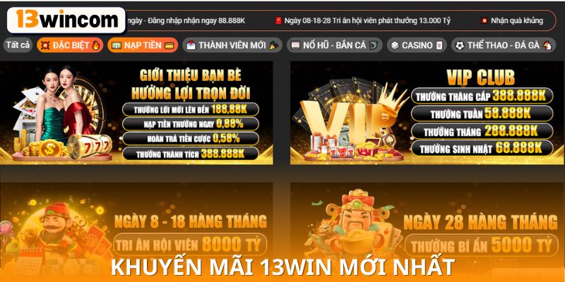 Khuyến mãi 13WIN mới nhất